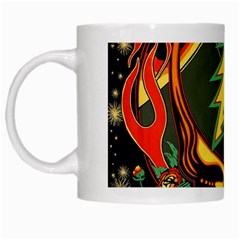 Grateful Dead Scarlet Fire White Mug by Perong