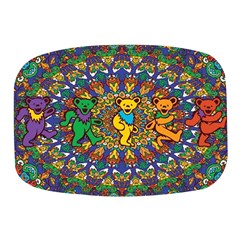 Dead Dancing Bears Grateful Dead Pattern Mini Square Pill Box by Grandong