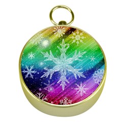 Christmas-snowflake-background Gold Compasses by Grandong