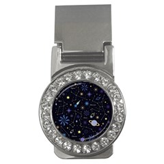 Starry Night  Space Constellations  Stars  Galaxy  Universe Graphic  Illustration Money Clips (cz)  by Grandong