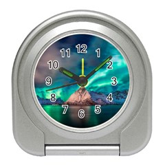 Amazing Aurora Borealis Colors Travel Alarm Clock by Grandong