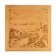 Grateful Dead Golden Road Wood Photo Frame Cube by Bedest