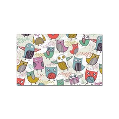 Owl Animal Bird Pattern Sticker (rectangular) by Perong