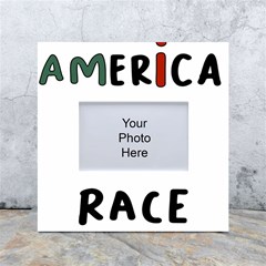 America  I Am Race White Box Photo Frame 4  X 6  by RiverRootz