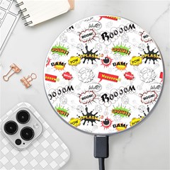 Pattern Seamless Texture Cartoon Wireless Fast Charger(white) by Perong