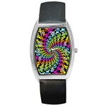 3d Grateful Dead 90 s Neon Dancing Bears Barrel Style Metal Watch Front