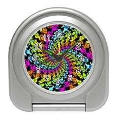 3d Grateful Dead 90 s Neon Dancing Bears Travel Alarm Clock by Perong