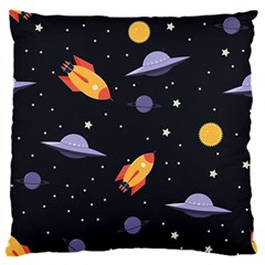 Cosmos Rocket Spaceship Ufo 16  Baby Flannel Cushion Case (two Sides) by Salmanaz77