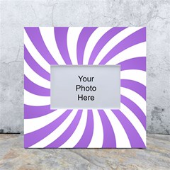 Spiral Vortex Rays Lavender Swirl Purple White Box Photo Frame 4  X 6  by Salmanaz77