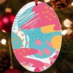 Background Abstract UV Print Acrylic Ornament Oval Front