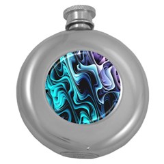 Nature Water Wave Architecture Round Hip Flask (5 Oz) by Salmanaz77