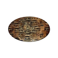 Textures Brown Wood Sticker Oval (100 Pack) by anzea