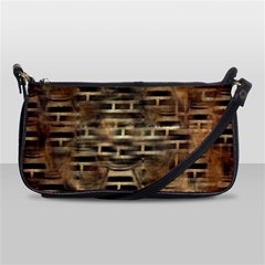 Textures Brown Wood Shoulder Clutch Bag by anzea