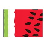 Watermelon Black Green Melon Red Crystal Sticker (A4) Front