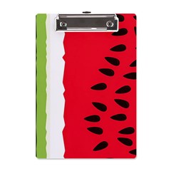 Watermelon Black Green Melon Red A5 Acrylic Clipboard by Cemarart