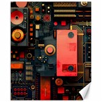 Tech Technology Pattern Canvas 16  x 20  15.75 x19.29  Canvas - 1