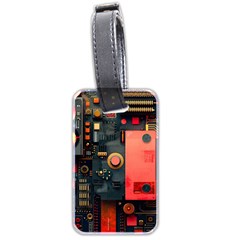 Tech Technology Pattern Luggage Tag (two Sides) by Salmanaz77