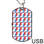 Fabric Geometric Pattern Background Dog Tag USB Flash (Two Sides) Back