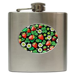 Strawberries Pattern Hip Flask (6 Oz) by Salmanaz77