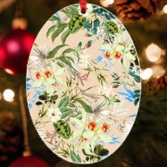 Textile Fabric Tropical Uv Print Acrylic Ornament Oval by Paksenen