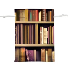 Books Bookshelves Office Fantasy Background Artwork Book Cover Apothecary Book Nook Literature Libra Lightweight Drawstring Pouch (xl) by Posterlux