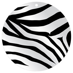 White Tiger Skin Uv Print Acrylic Ornament Round by Ket1n9