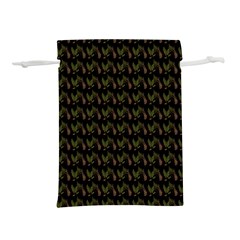 Fern Pattern 2 Black Lightweight Drawstring Pouch (s) by snowwhitegirl