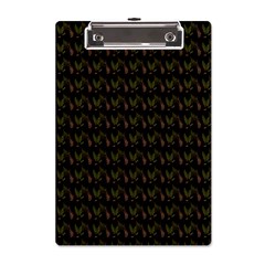 Fern Pattern 2 Black A5 Acrylic Clipboard by snowwhitegirl