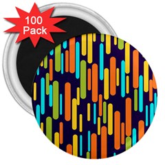 Illustration Abstract Line 3  Magnets (100 Pack) by anzea