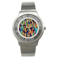 Illustration Abstract Line Stainless Steel Watch by anzea