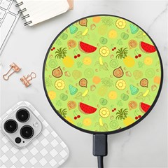 Art Fruits Pattern Wireless Fast Charger(black) by Maspions