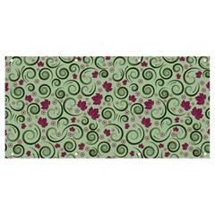 Swirls Foliage Leaves Green Banner And Sign 8  X 4  by Maspions