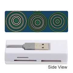 Mazipoodles Retro Circles Revisited- Teal Green White  Memory Card Reader (stick) by Mazipoodles