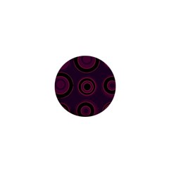 Mazipoodles Retro Circles Revisited - Blackcurrant Blackcherry Black 1  Mini Magnets by Mazipoodles