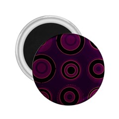 Mazipoodles Retro Circles Revisited - Blackcurrant Blackcherry Black 2 25  Magnets by Mazipoodles