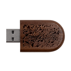 Colorful Candy Texture, Close-up Wood Oval Usb Flash Drive by kyorashop23