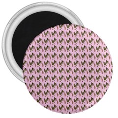 Fern Pattern 2 Pink 3  Magnets by snowwhitegirl