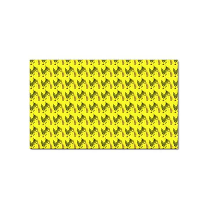 Fern Pattern 2 Yellow Sticker (Rectangular)