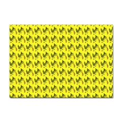 Fern Pattern 2 Yellow Sticker A4 (10 Pack) by snowwhitegirl