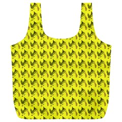 Fern Pattern 2 Yellow Full Print Recycle Bag (xl) by snowwhitegirl