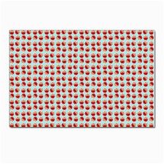 Kawaii Jam Pattern Aqua Postcards 5  X 7  (pkg Of 10) by snowwhitegirl