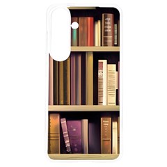 Books Bookshelves Office Fantasy Background Artwork Book Cover Apothecary Book Nook Literature Libra Samsung Galaxy S24 6 2 Inch Tpu Uv Case by Posterlux