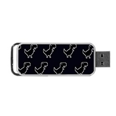 Cute Black, Dinosaur Portable Usb Flash (one Side) by kyorashop23