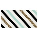 Pattern, Blue, Gold, Lines, Stripes Banner and Sign 4  x 2  Front