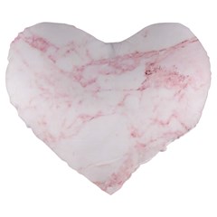 Pink Marble, Gold, Marble, Pattern, Pink, Rose Large 19  Premium Flano Heart Shape Cushions by kyorashop23