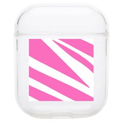 White Pink Stripes, Pattern Soft Tpu Airpods 1/2 Case by kyorashop23