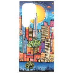 City New York Nyc Skyscraper Skyline Downtown Night Business Urban Travel Landmark Building Architec Samsung Galaxy S24 Ultra 6 9 Inch Black Tpu Uv Case by Posterlux