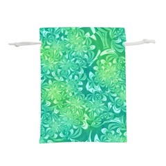 Retro Flower Pattern Design Batik Lightweight Drawstring Pouch (s) by Posterlux