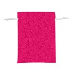 Pink Abstract Crimson Triangle Lightweight Drawstring Pouch (L) Back