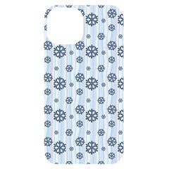 Snowflakes Winter Christmas Iphone 14 Black Uv Print Case by anzea